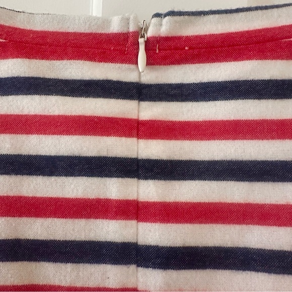 English Factory Red White & Blue Patriotic Long Sleeve Top White Peplum Hem NWT - Picture 5 of 7